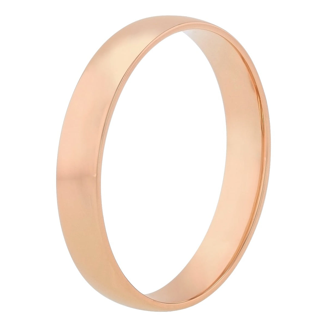 14K Rose Gold High Polish Band, 6MM