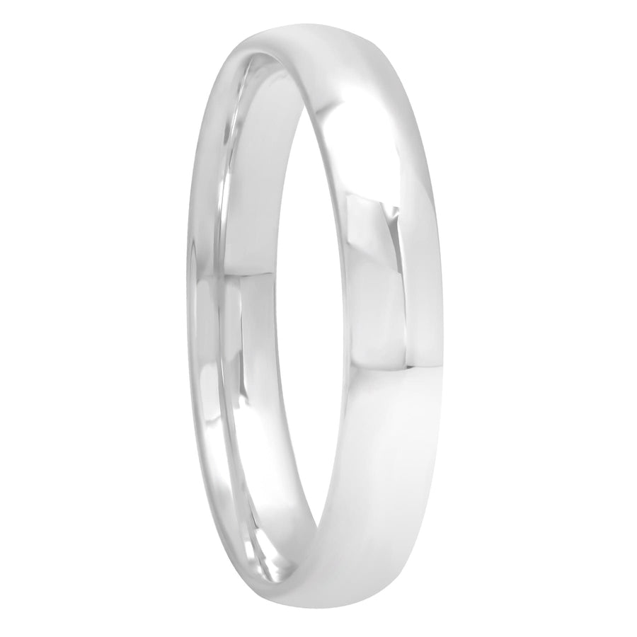 Sterling Silver High Polished Band, 4mm Men's Wedding ring