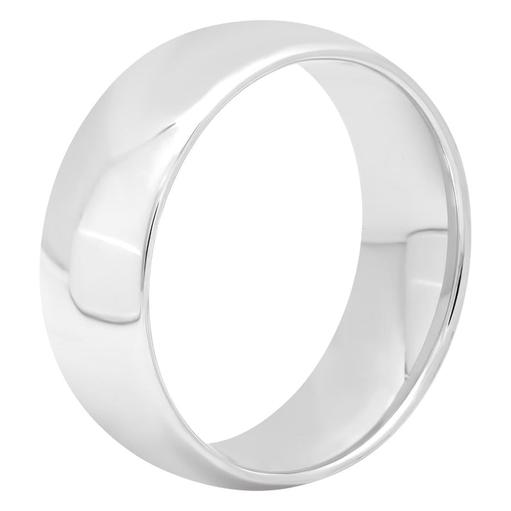 Sterling Silver High Polished Band, 8mm