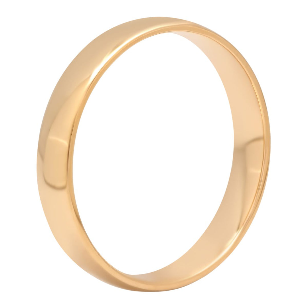 14KT Yellow Gold High Polished Band, 4mm