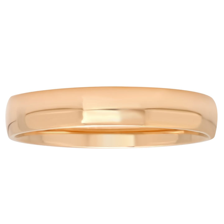 14KT Yellow Gold High Polished Band, 4mm
