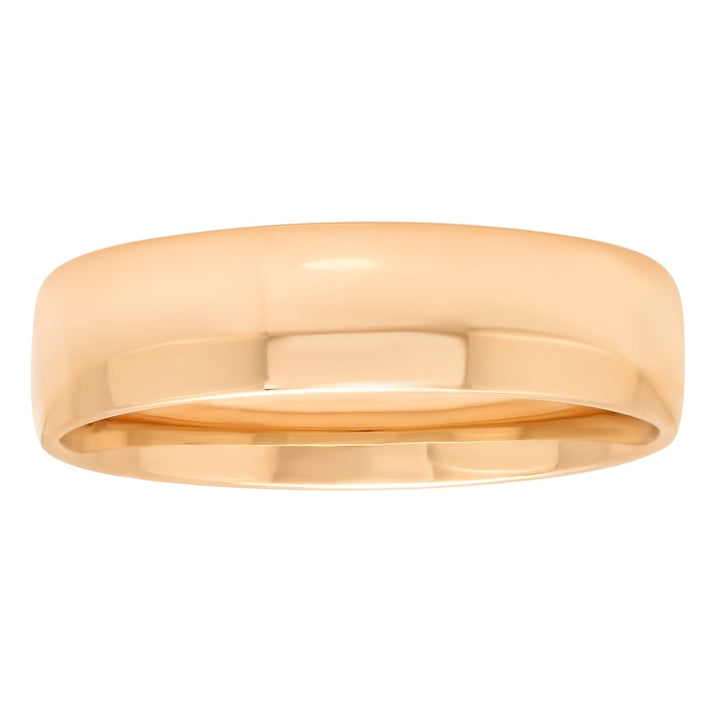 14KT Yellow Gold High Polished Band, 6mm