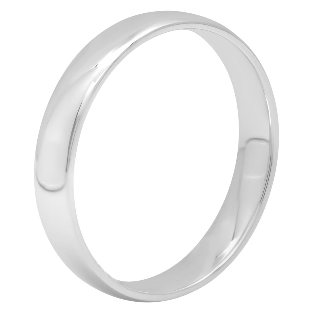 14KT White Gold High Polished Band, 4mm