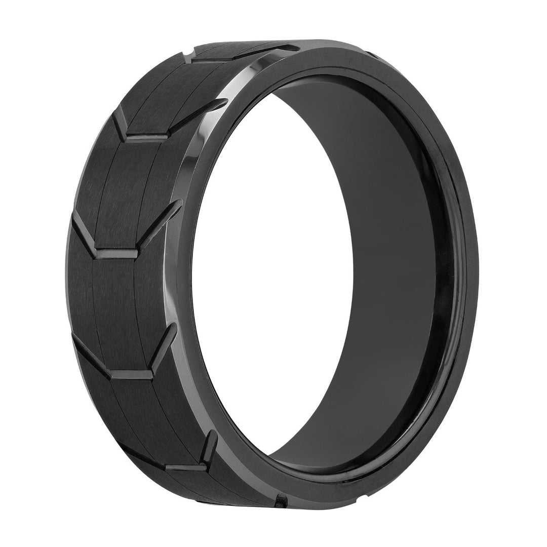 Tungsten Pattern Satin Finish Band 8MM