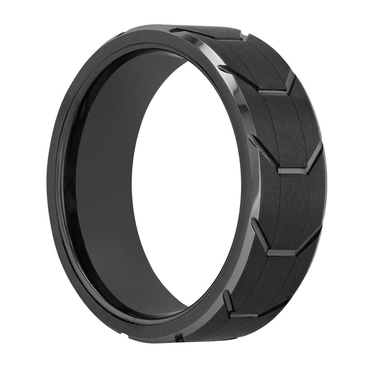 Tungsten Pattern Satin Finish Band 8MM