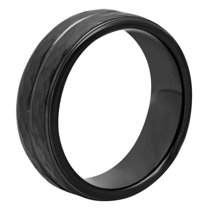 Black Tantalum Groove Center Band, 8mm