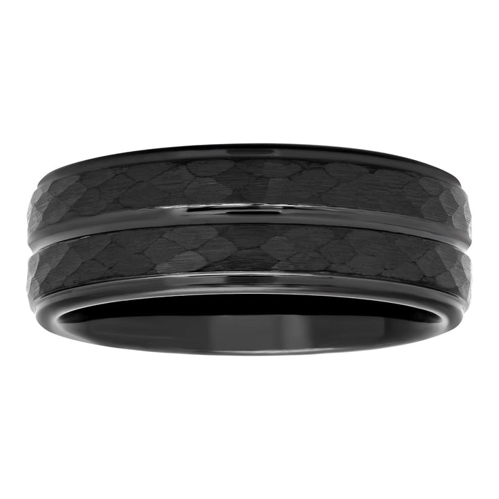 Black Tantalum Groove Center Band, 8mm