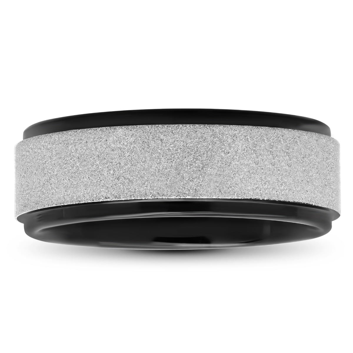 Tantalum Scratch Finish W Black Ip Edges And Inside, 8mm – Jordan Jack
