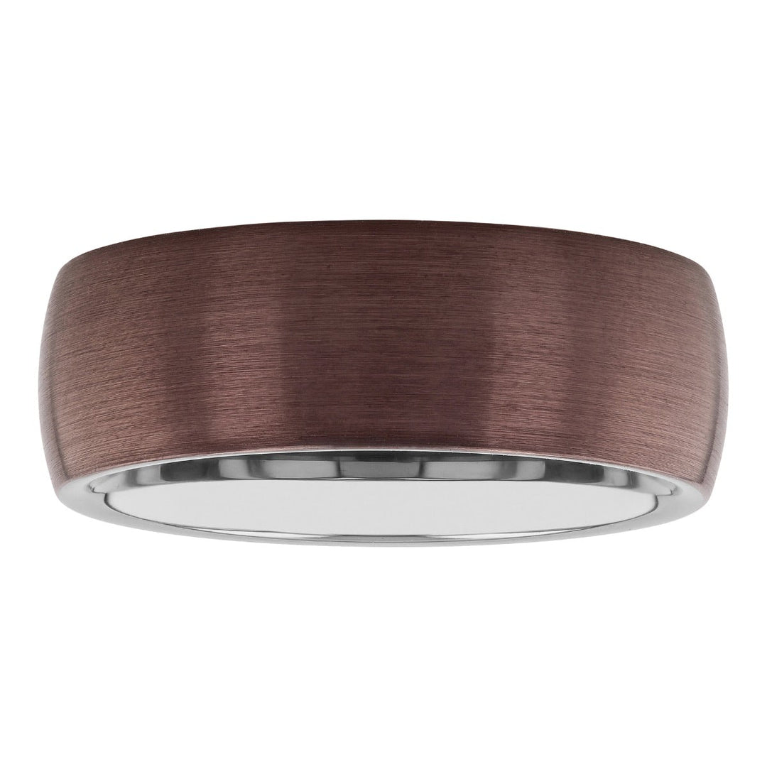 Tantalum Bronze Brushed Finish Domed Band, 8MM