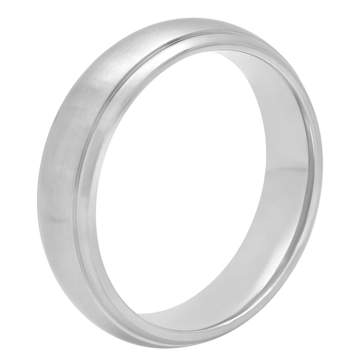 Titanium Polished Satin Band, 6mm