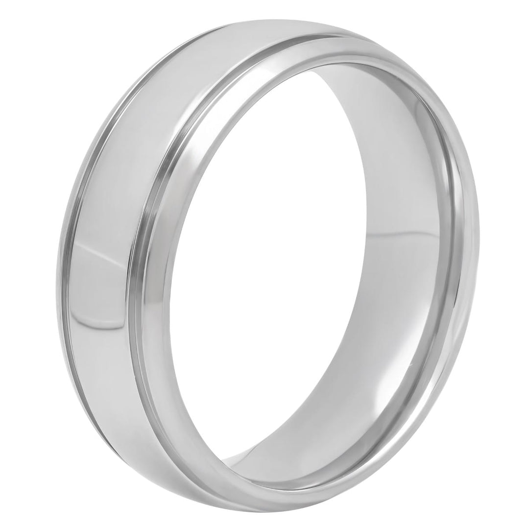 Titanium Classic Half Round Polished Band, 7mm