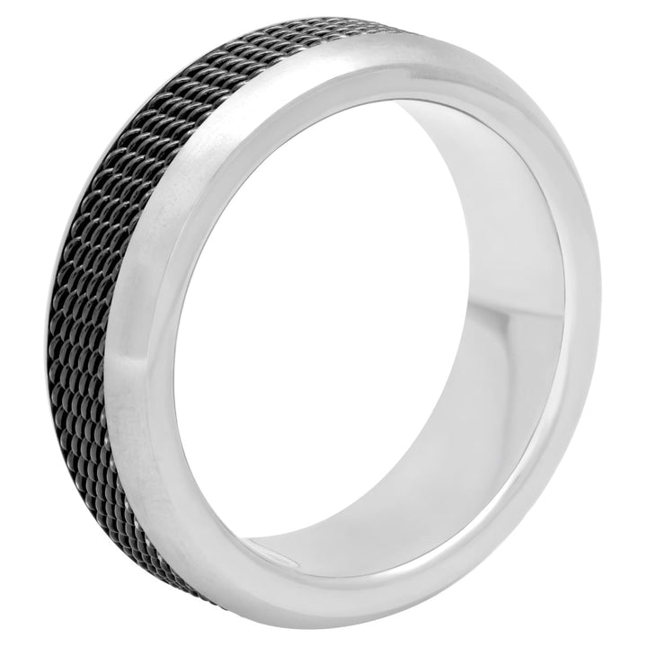 Titanium Black Mesh Center Band, 8mm