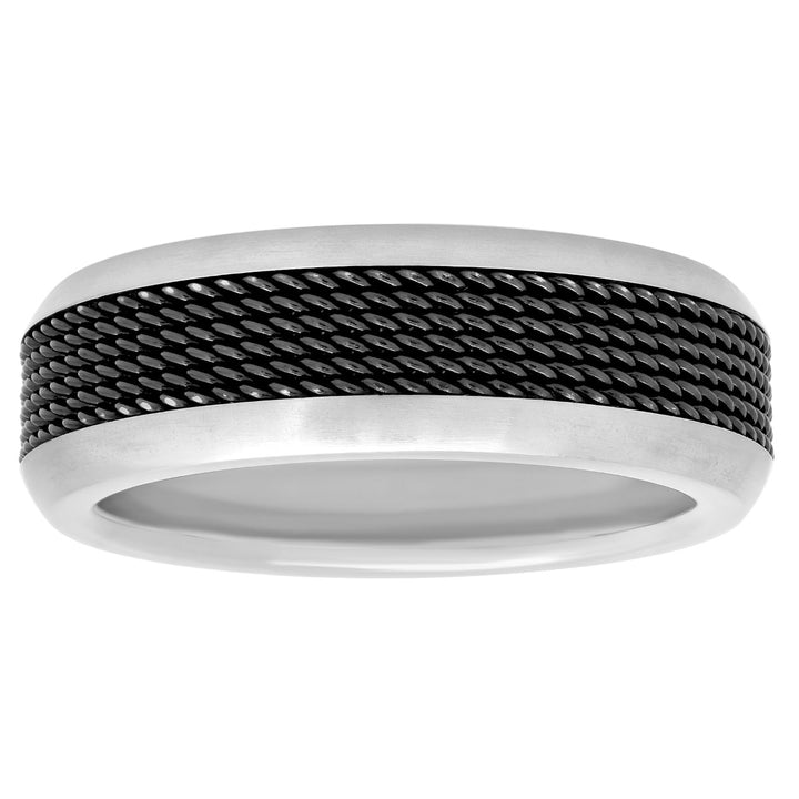 Titanium Black Mesh Center Band, 8mm